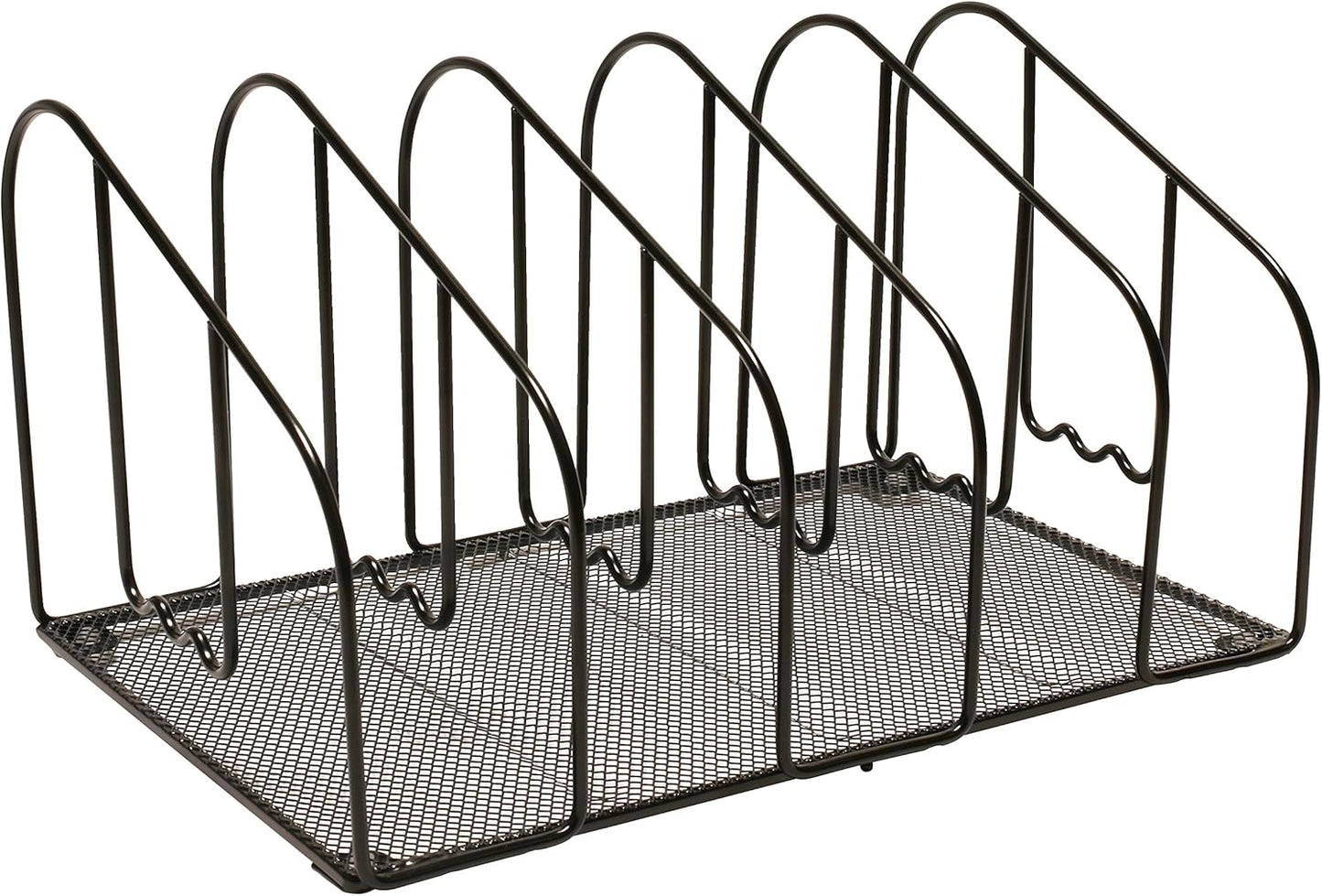 Deco Brothers File Sorter Organizer for Desk, 5 Sections, Black