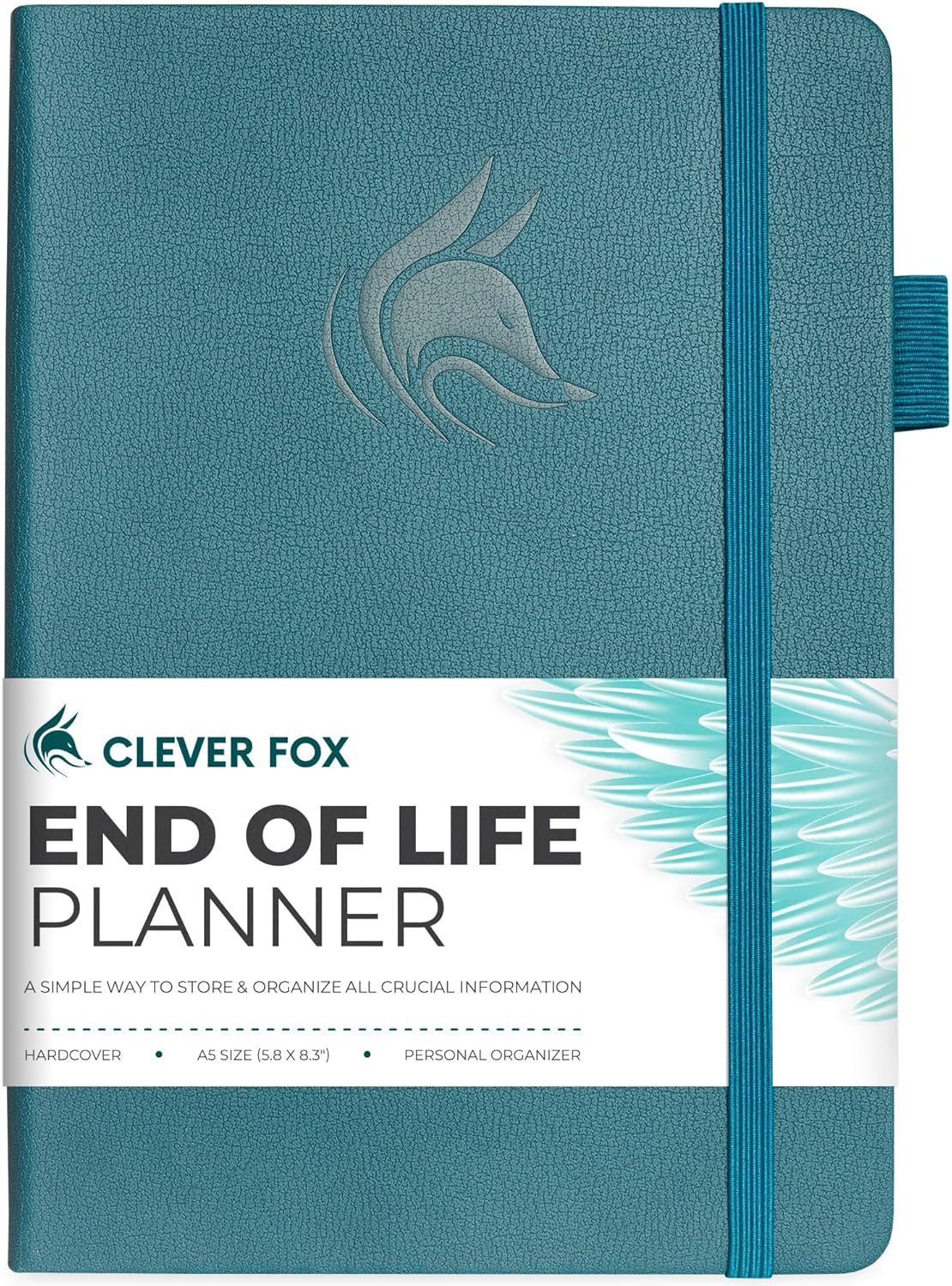 Clever Fox End of Life Planner – Final Arrangements Organizer for Beneficiary, Will Preparation, Last Wishes & Funeral Planning, A5 (Dark Teal)