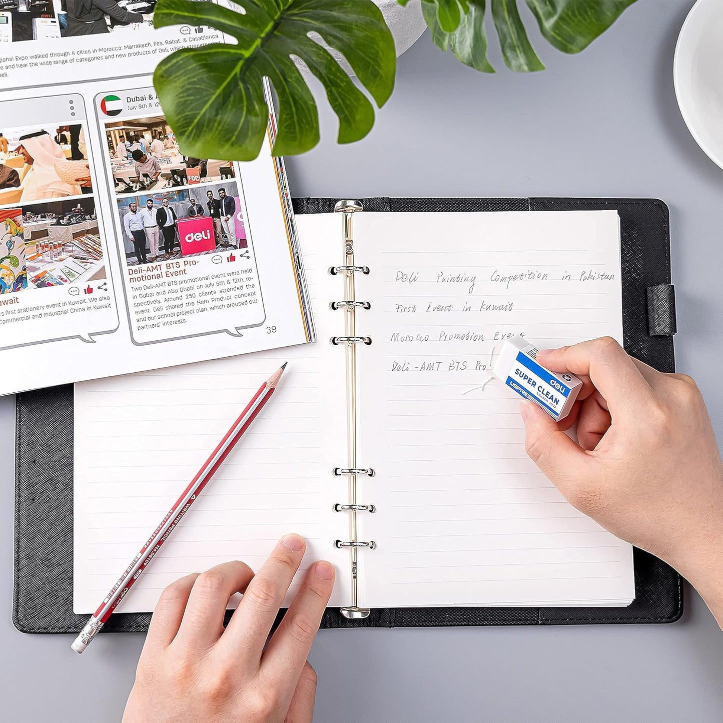 Deli Pencil Erasers, Pencil Eraser, 10 Pack, White Erasers, Erasers for Drawing, Kids, Artist, White, Large