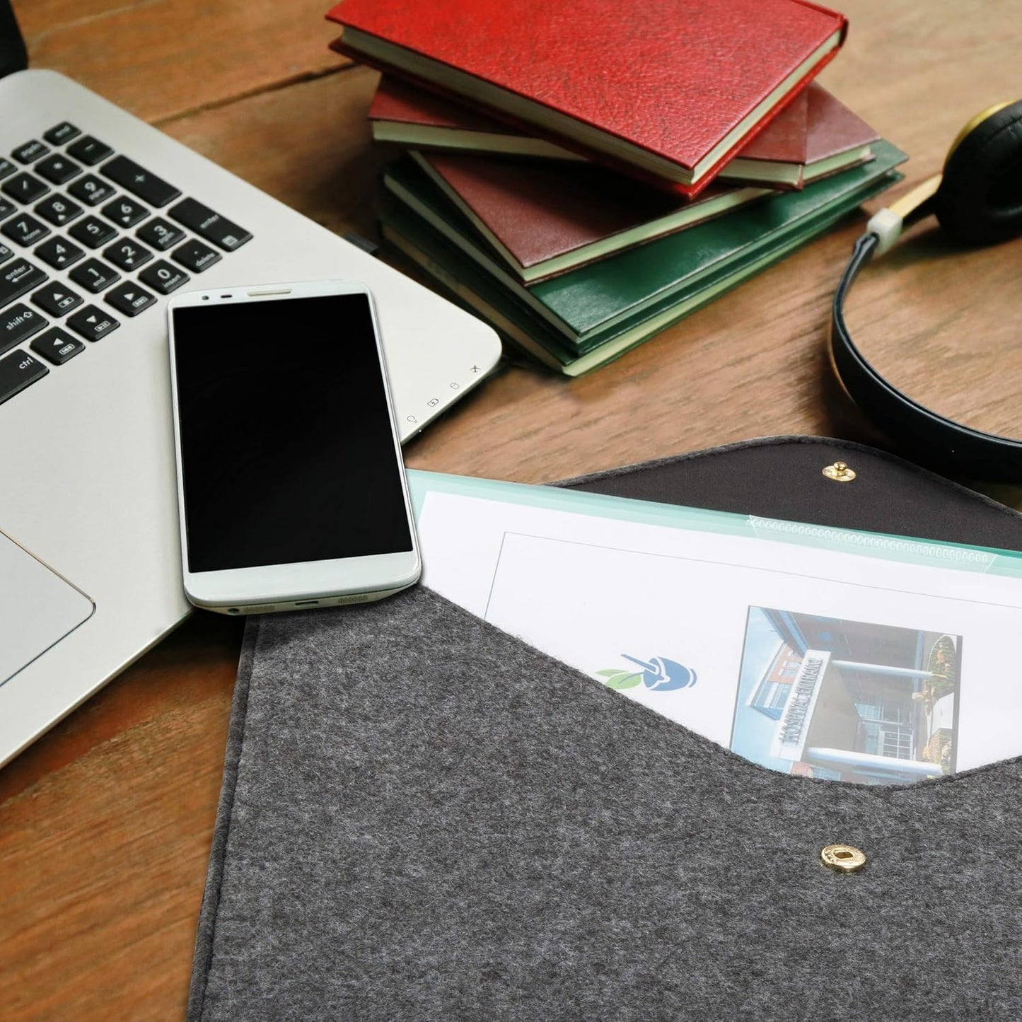 Smead Cloth Expanding File, 2" Expansion, Snap Closure, Letter Size, Black (70920)