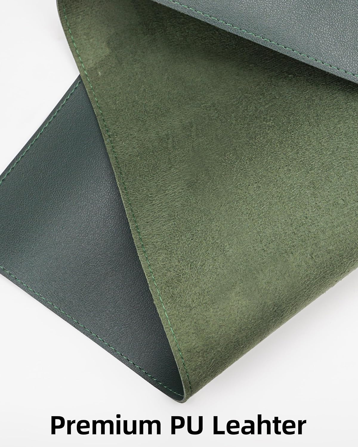 Desk Pad Mat - Leather Desk Pad Protector for Office and Home - Desk Organization and Accessories - Ideal for Large Mouse Pad and Desk Mats on Top of Desks(Dark Green,31.5" x 15.7")