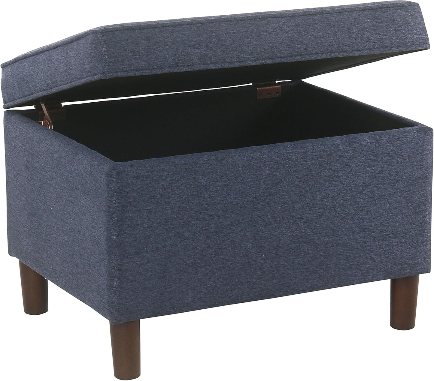 Home Decor | Dinah Collection Modern Storage Ottoman | Ottoman with Storage for Living Room & Bedroom (Navy)