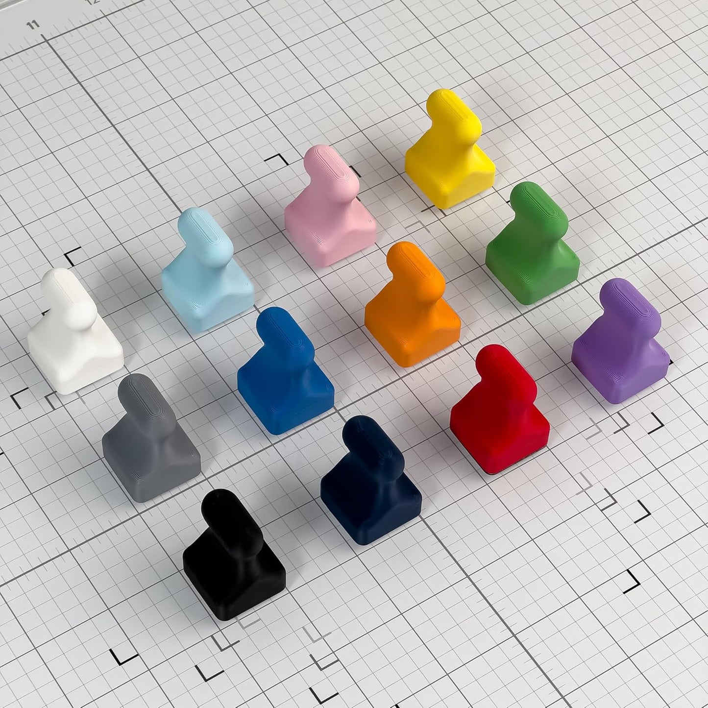 Glassboard Studio MiniPawn Magnet - Strong Neodymium Rare Earth Magnets for Fridge, Whiteboard, Locker & Magnetic Glassboards - Ideal for Crafting & Office Use - Strong Fridge Magnets (Jet Black, 2)